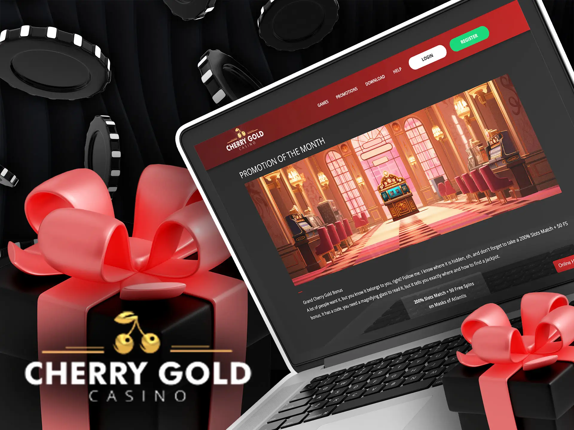 Game of the month casino bonus in Cherry Gold Casino.