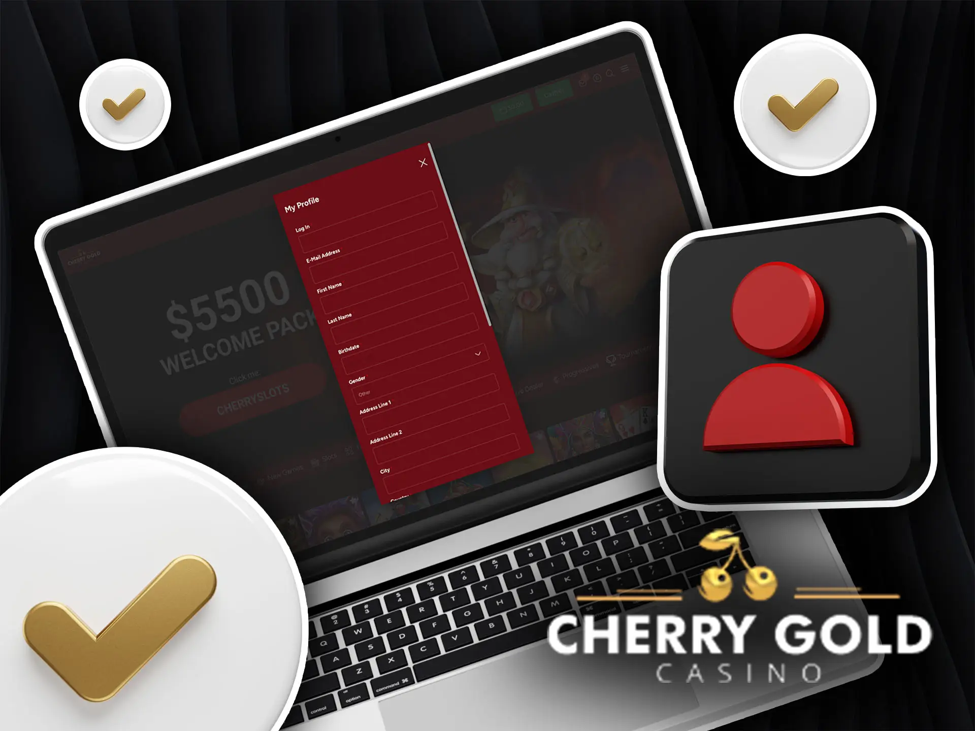 How to get verified at Cherry Gold Casino.