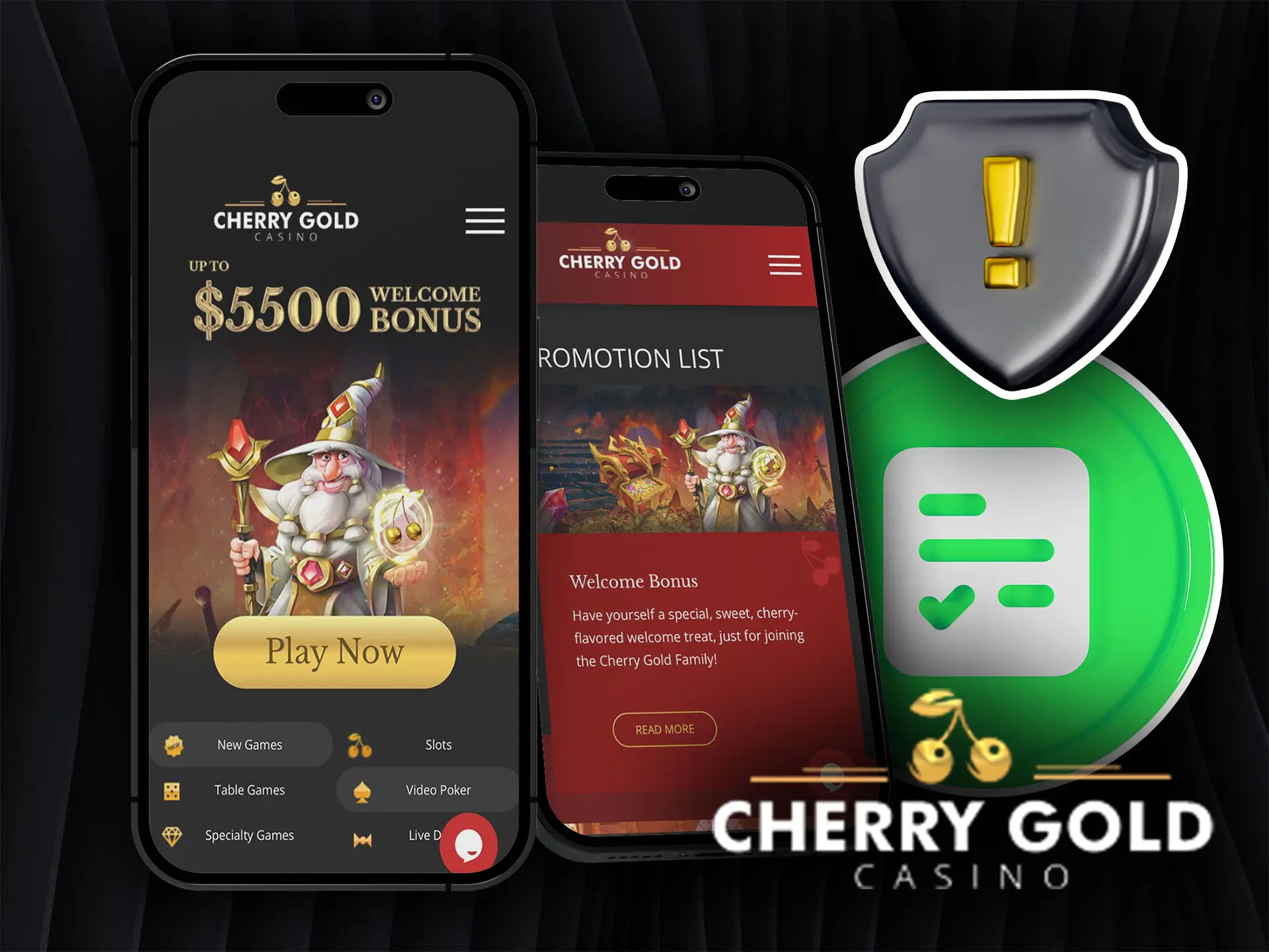 Information about the mobile version of Cherry Gold Casino.