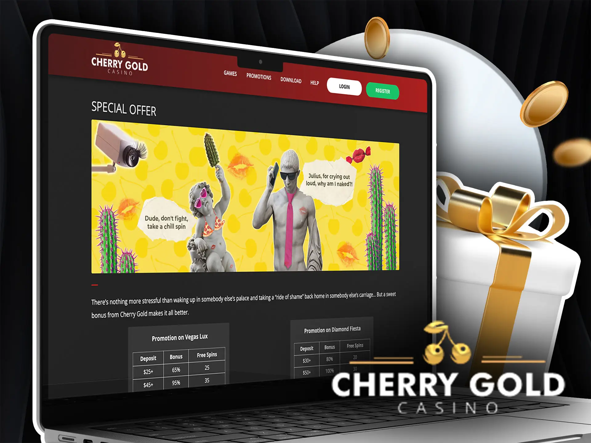 Special bonus at Cherry Gold Casino for Australia.