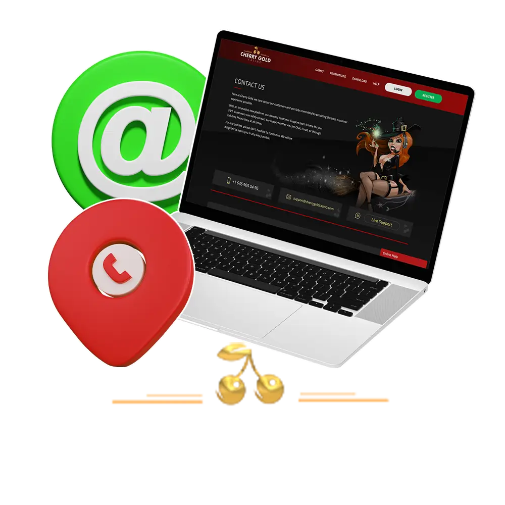 How to contact Cherry Gold Casino for Australia.