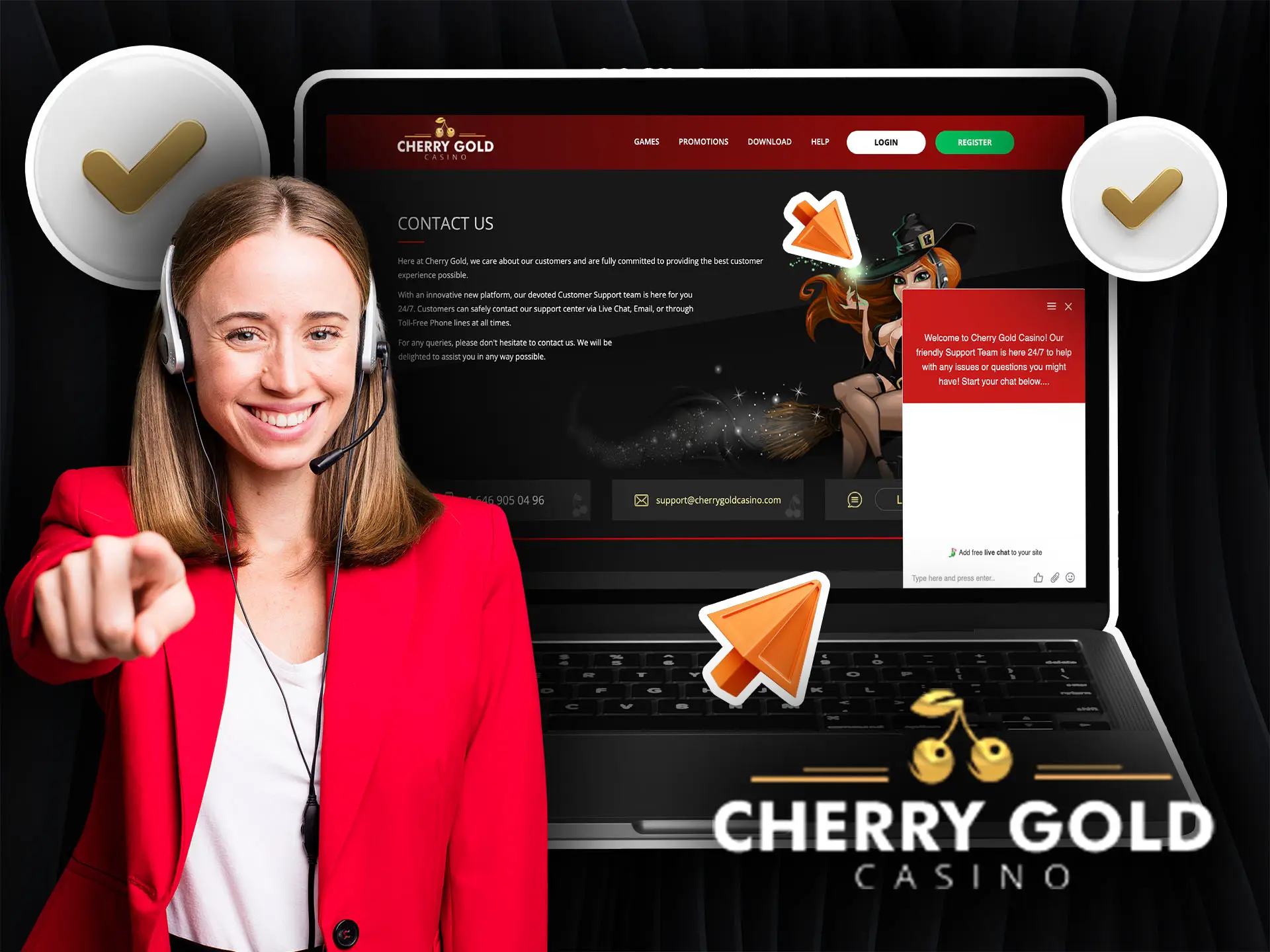 Chat with Cherry Gold Casino support for Australia.