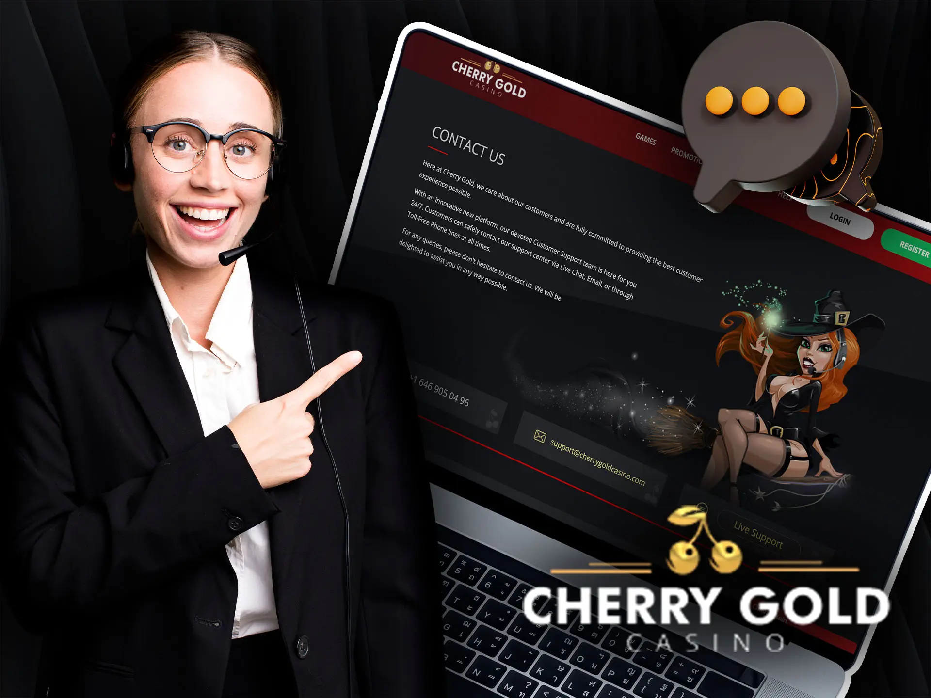 Cherry Gold Casino support contacts for Australia.