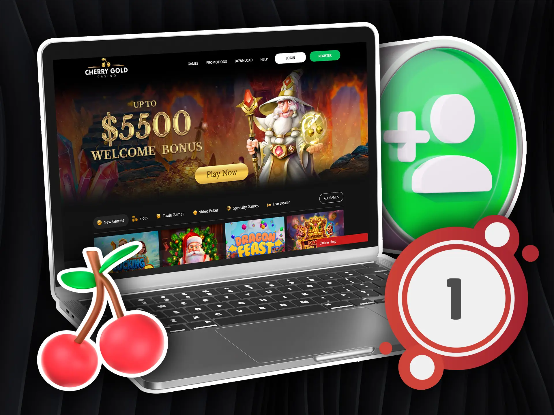 Visit the official Cherry Gold Casino website for Australia.